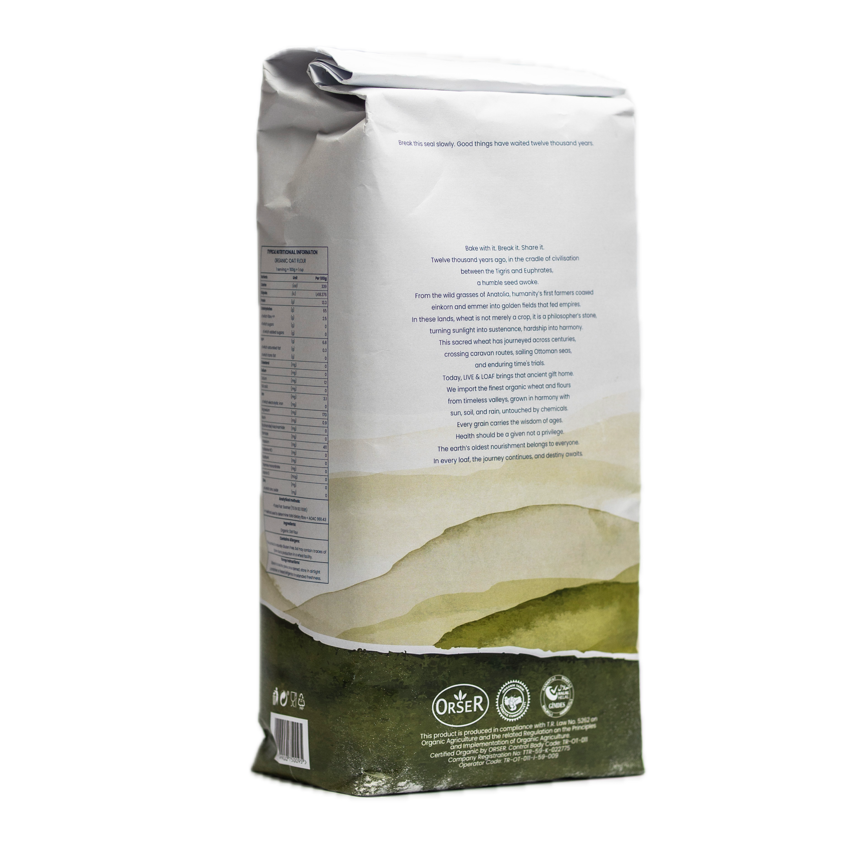 Certified Organic Oat Flour