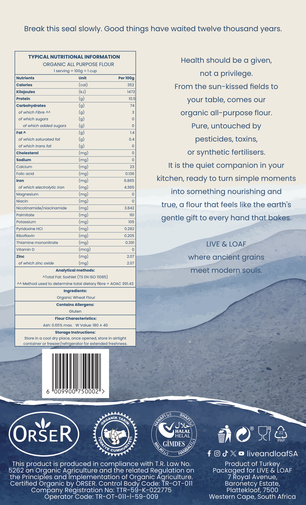 Certified Organic All Purpose Flour