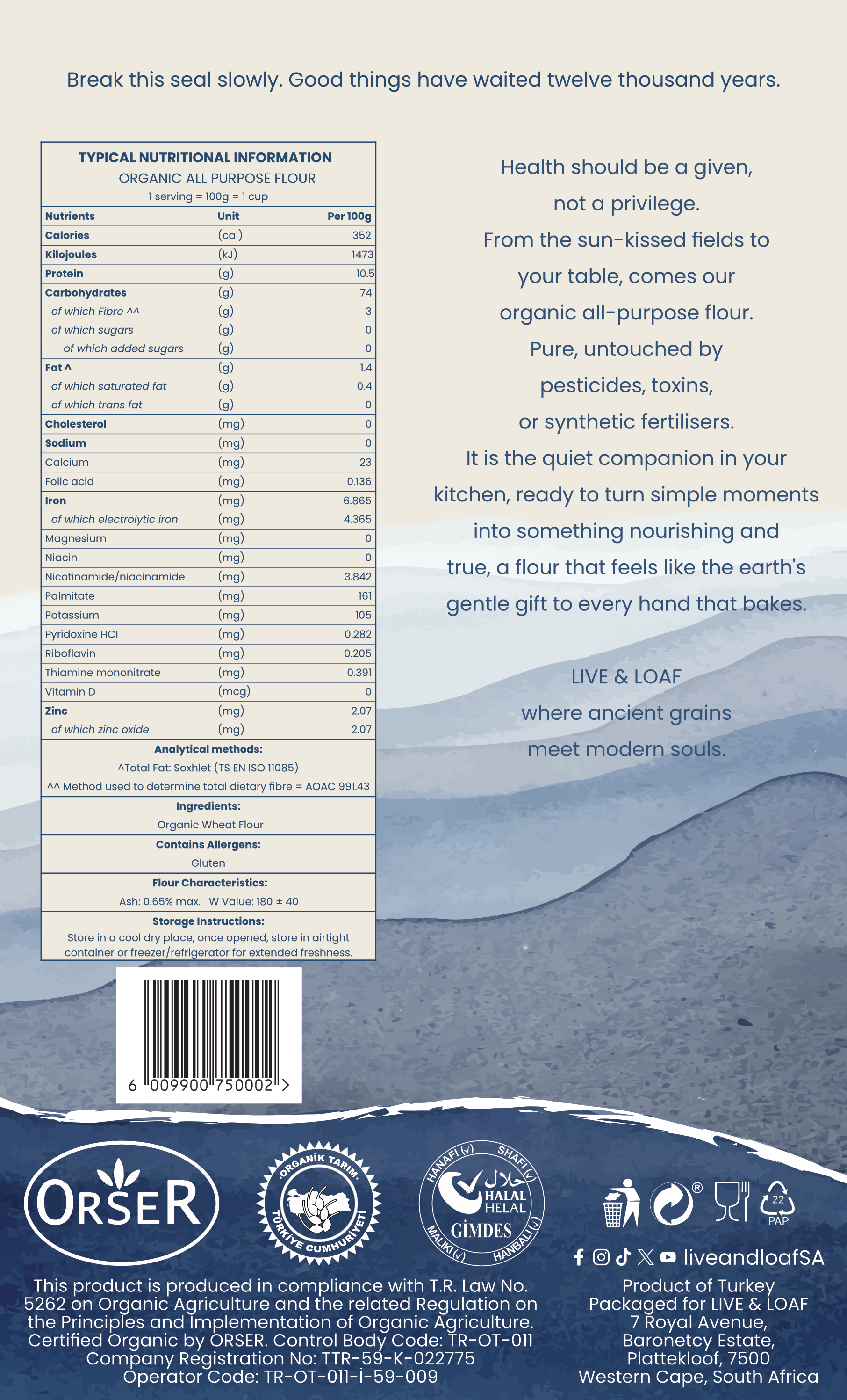 Certified Organic All Purpose Flour