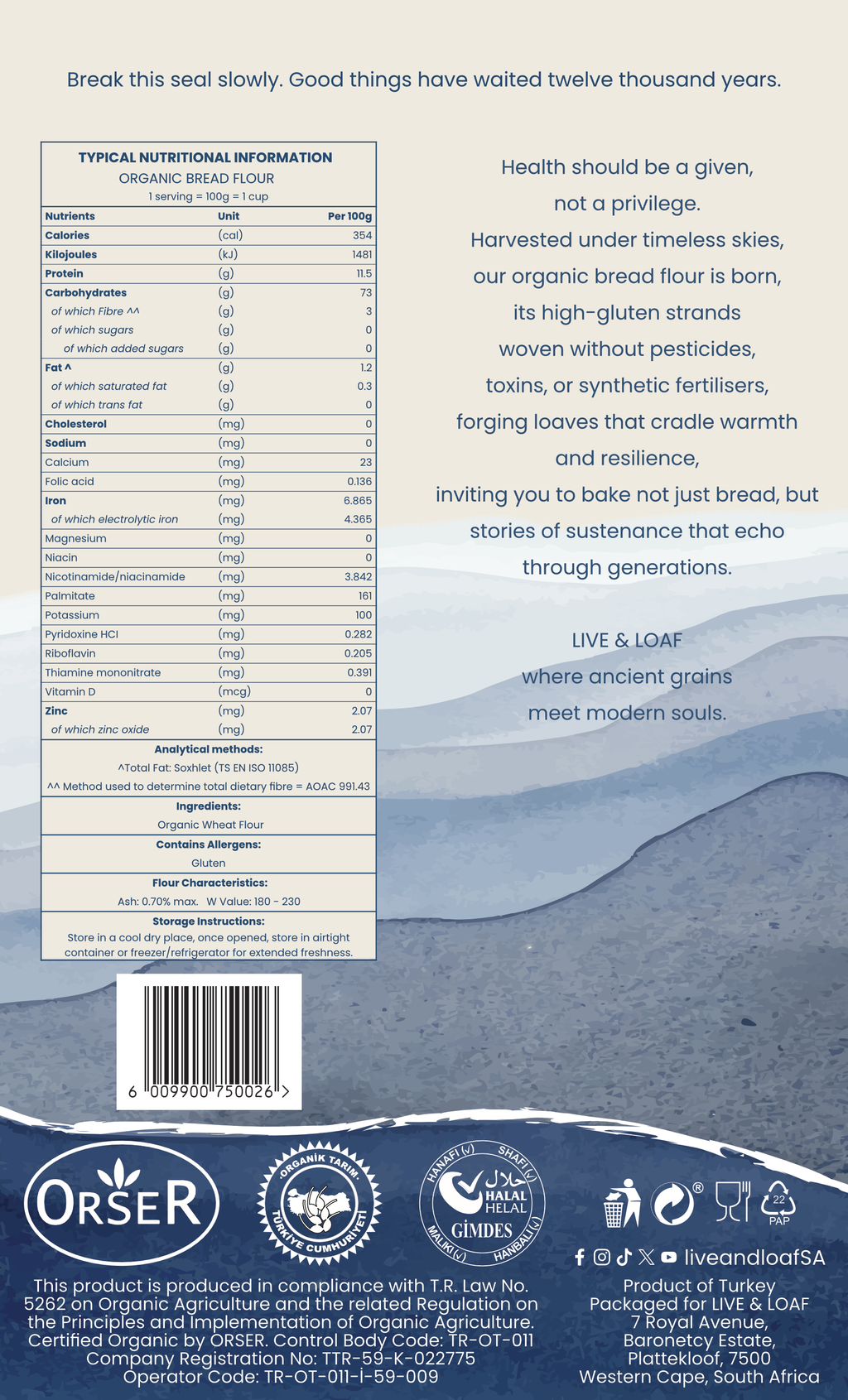 Certified Organic Bread Flour