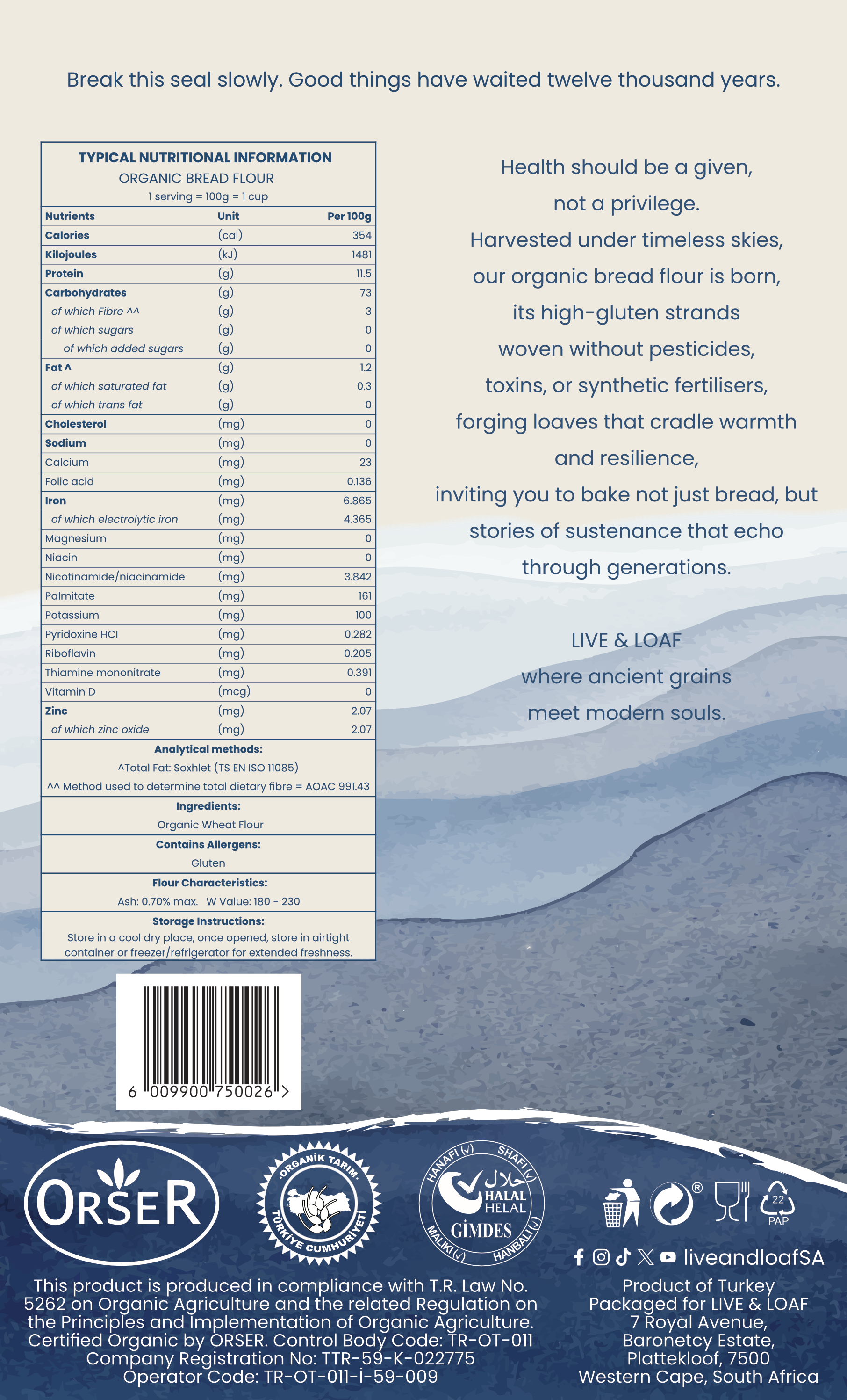 Certified Organic Bread Flour