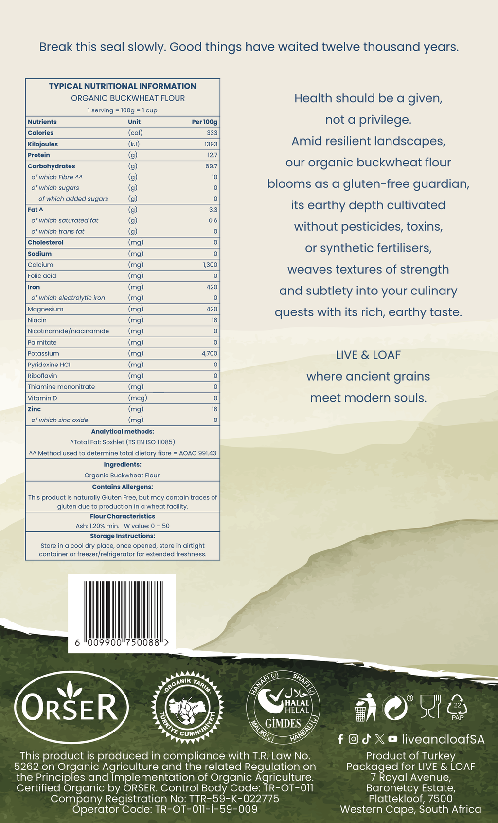 Certified Organic Buckwheat Flour