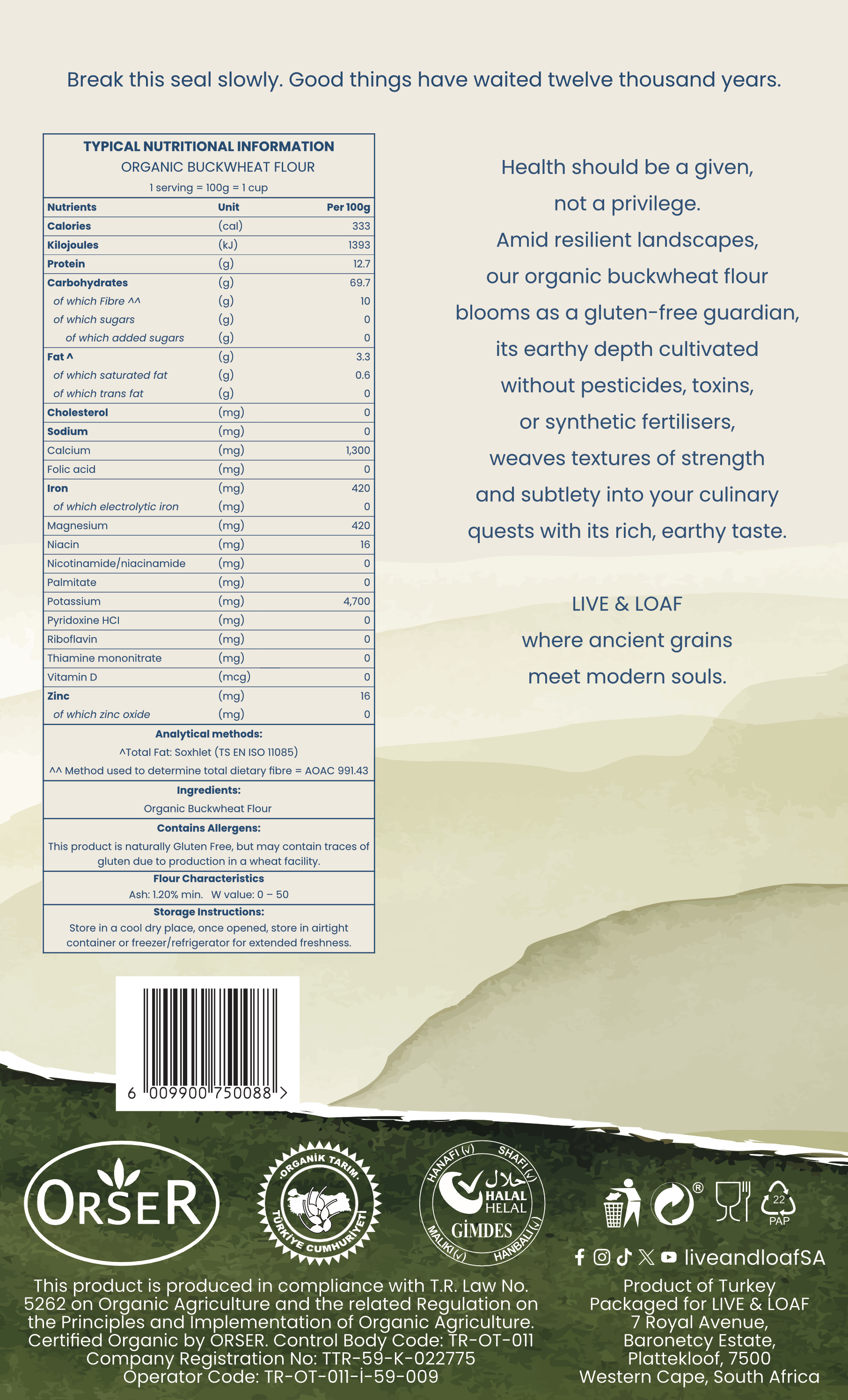 Certified Organic Buckwheat Flour