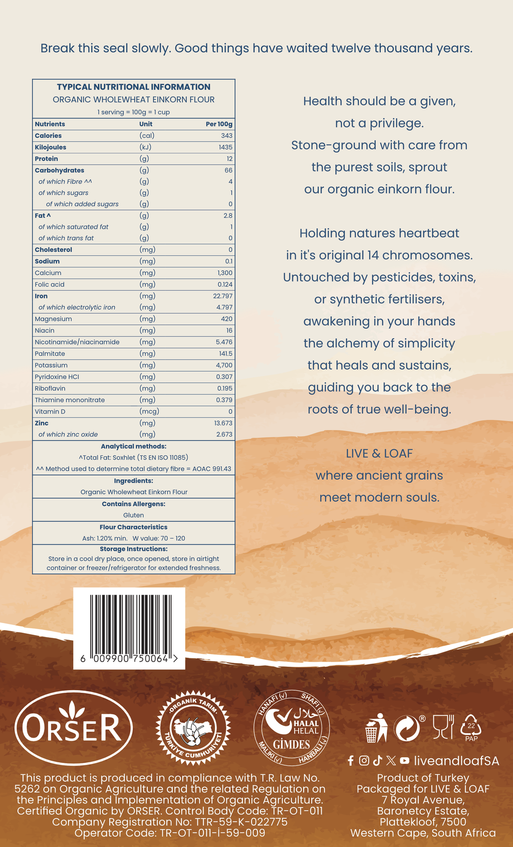 Certified Organic Einkorn Flour