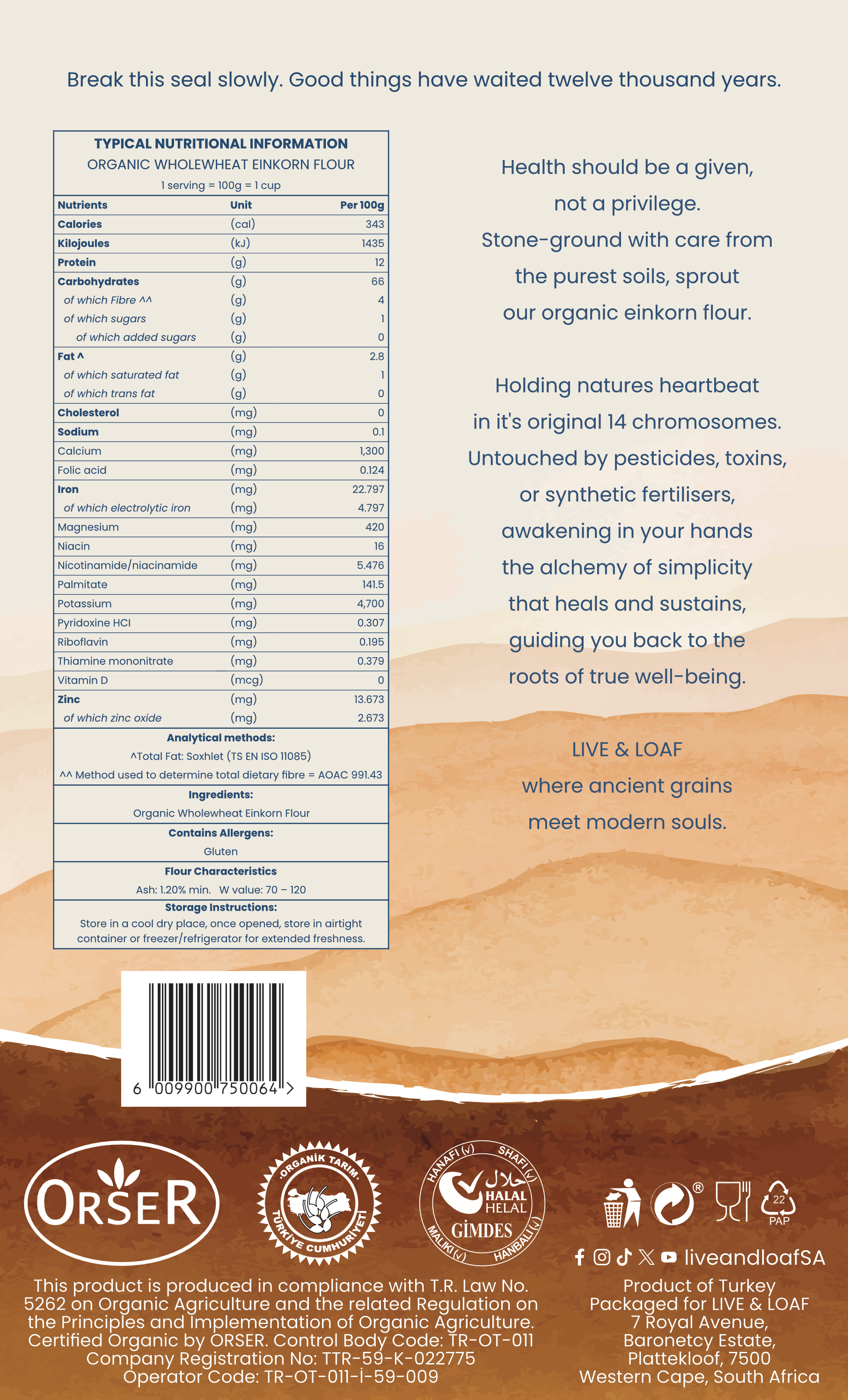 Certified Organic Einkorn Flour