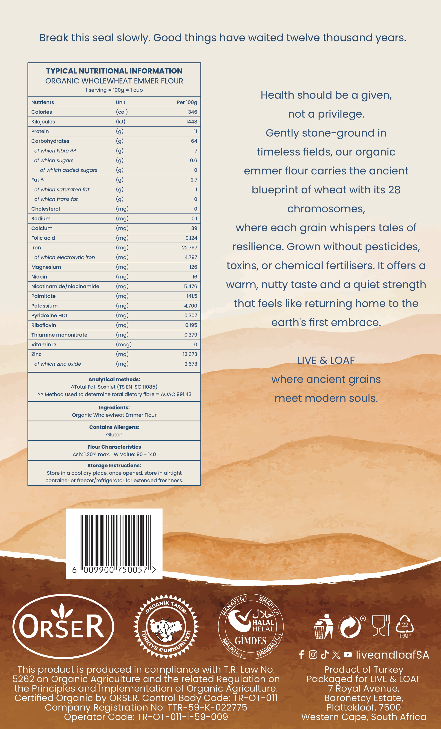 Certified Organic Emmer Flour