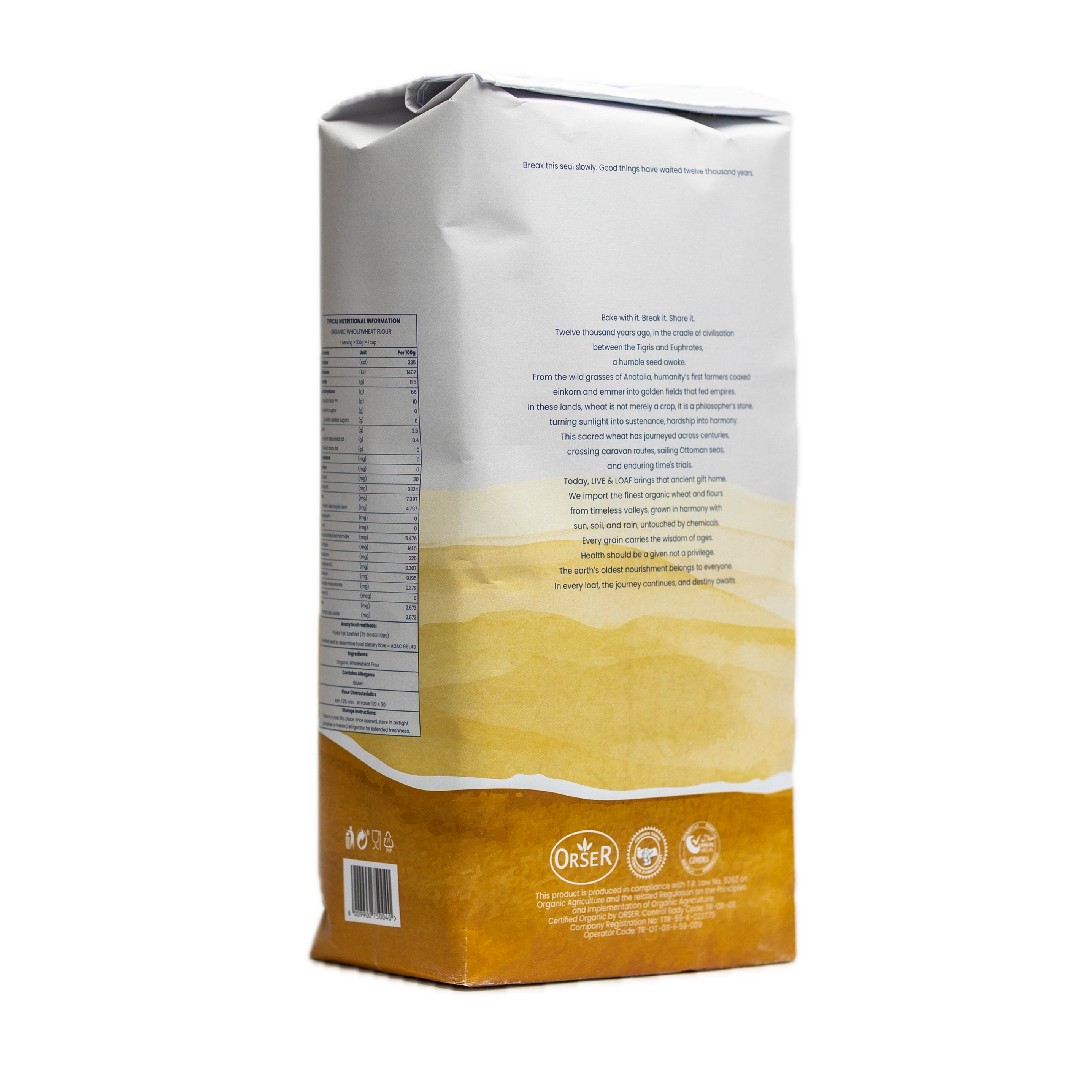 Certified Organic Wholewheat Flour